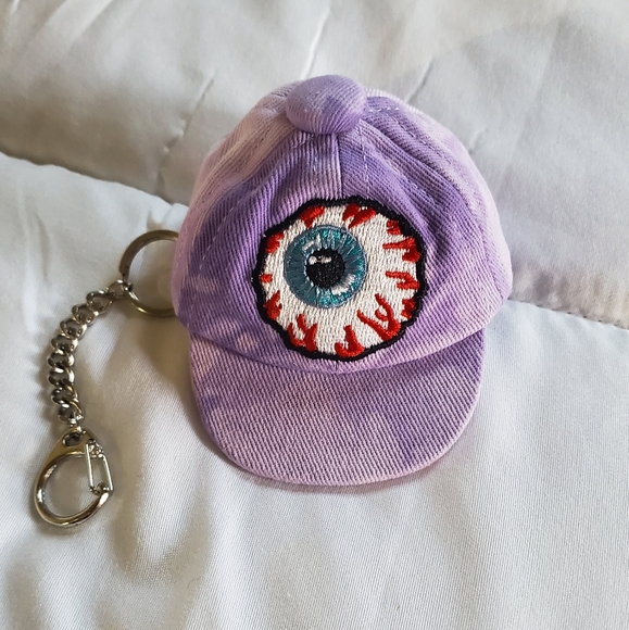 Mishka Other - Mishka Lilac Tye Dye Mini Eyeball Hat Keychain